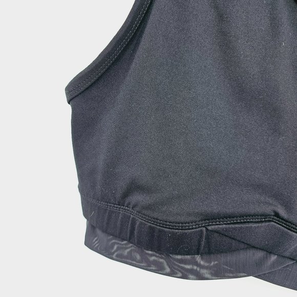 Fabletics Asymmetric Sports Bra Black One Shoulder Strappy Cross Mesh Adjustable - Picture 4 of 8